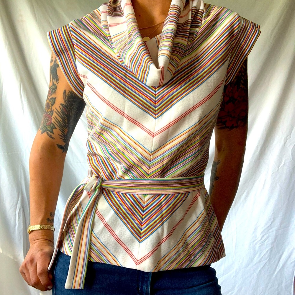 VTG cowl neck top